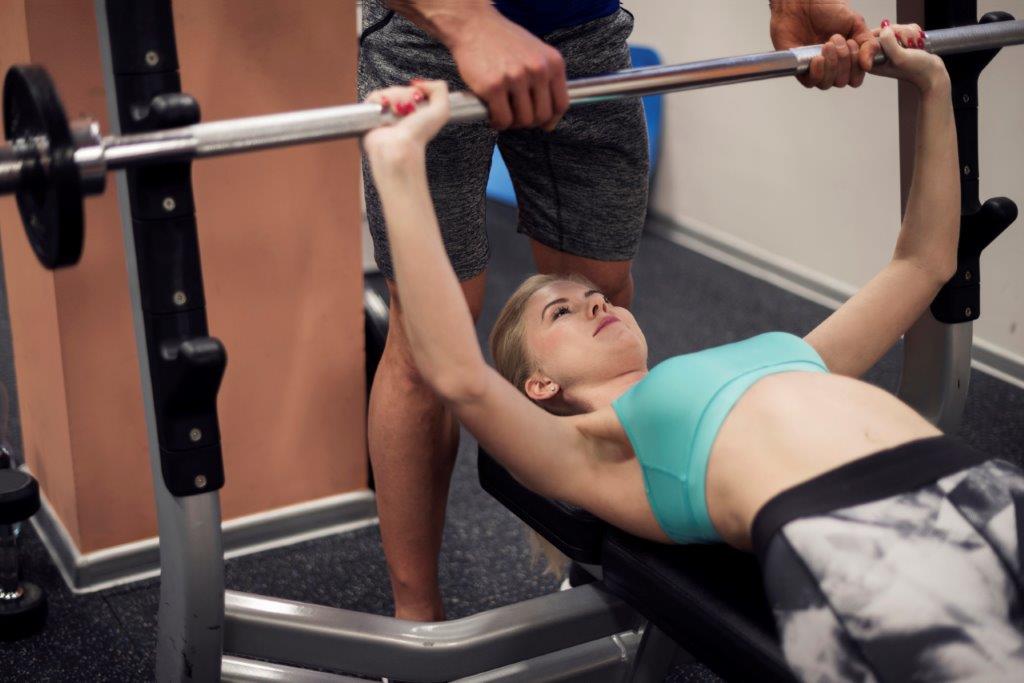 Young Lady Bench Press